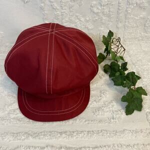 NINE & COMPANY Women's Newsboy Burnt Red Sz OS Classy Retro Cosplay Edgy Boho